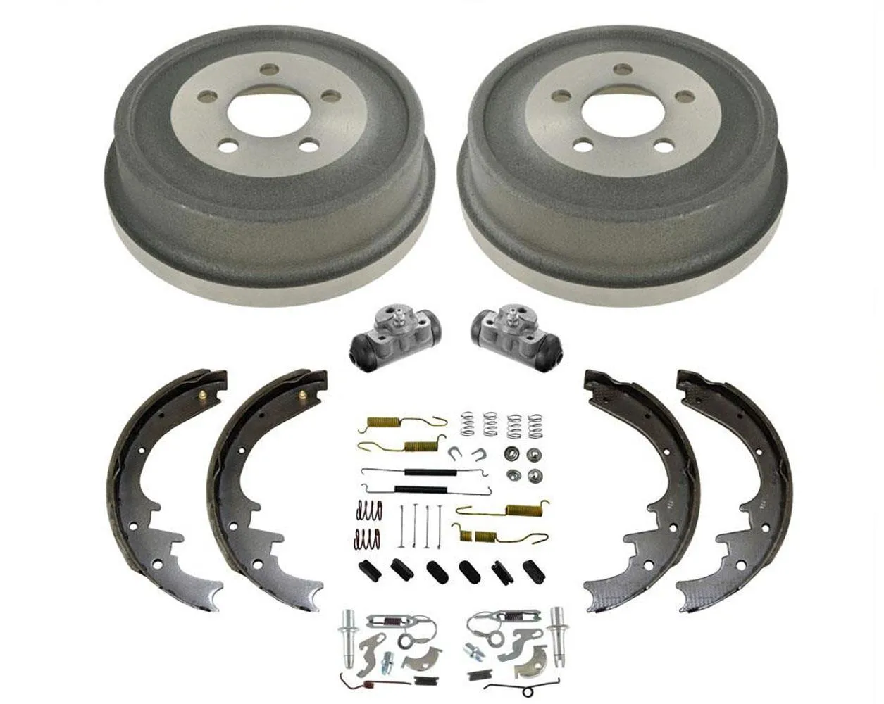 Rear Brake Drums Brake Shoes Spring Wheel Cylinder Kit for 2002 Jeep Liberty