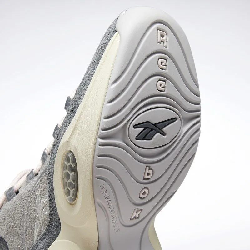 Reebok Men's Question Mid Suede Shoes - Grey / Steel / Chalk White