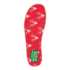 Reindeer Fair Isle Insoles - Red/Green