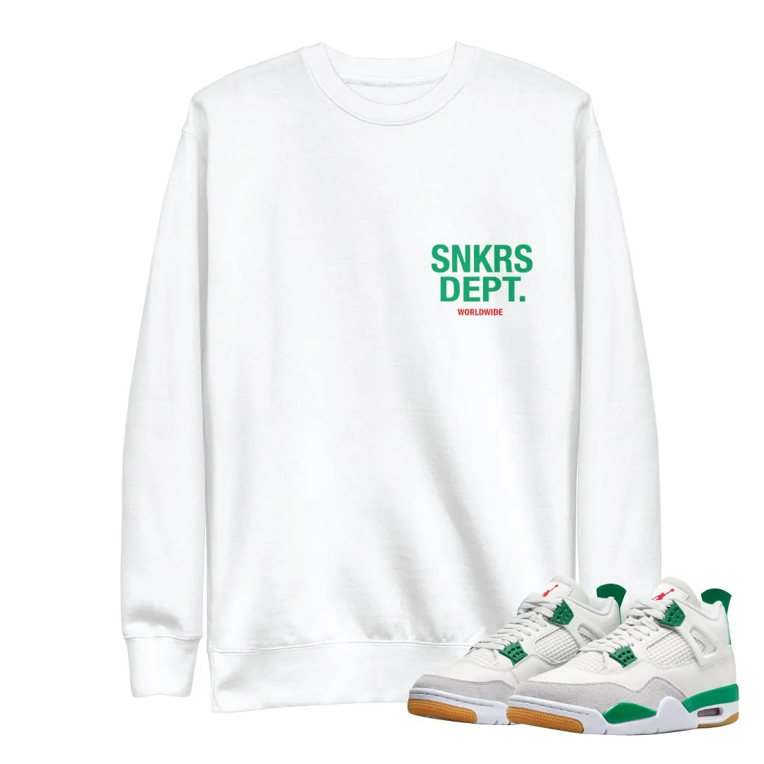 Retro 4 SB Pine Green SNKRS Dept. Sweatshirt