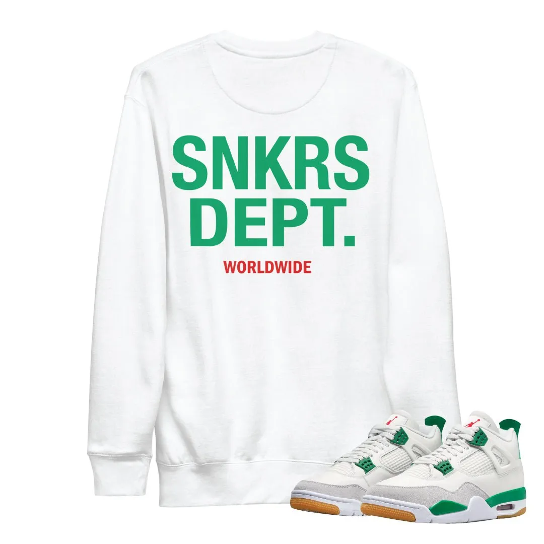 Retro 4 SB Pine Green SNKRS Dept. Sweatshirt