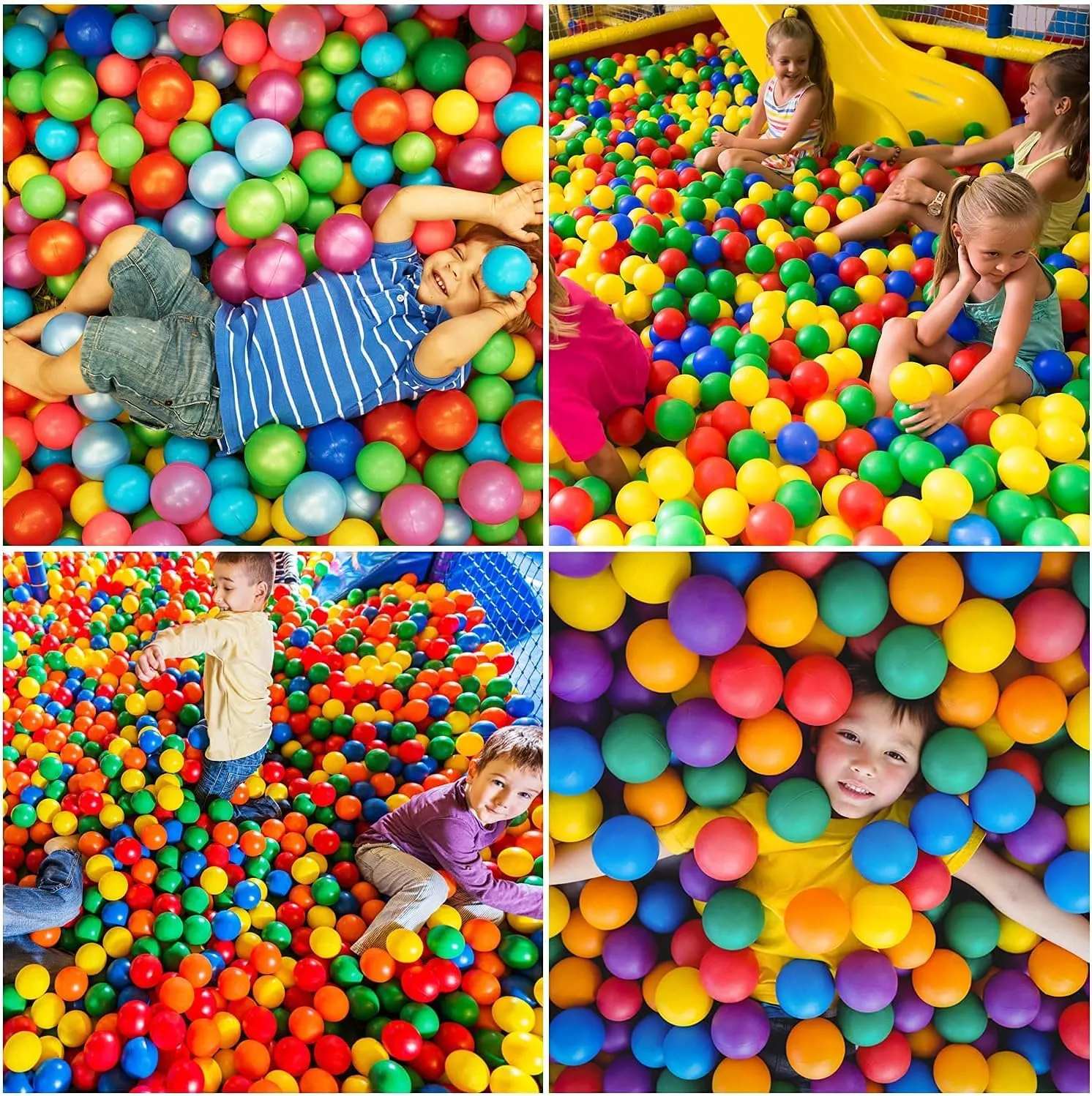 REZNOR 8 cm Soft and Child-Friendly Multi-Colored Play Pool Balls – 11 Vibrant, Engaging, and Easy-to-Hold Plastic Balls Designed for Kids with Gentle Edges, Set of 25