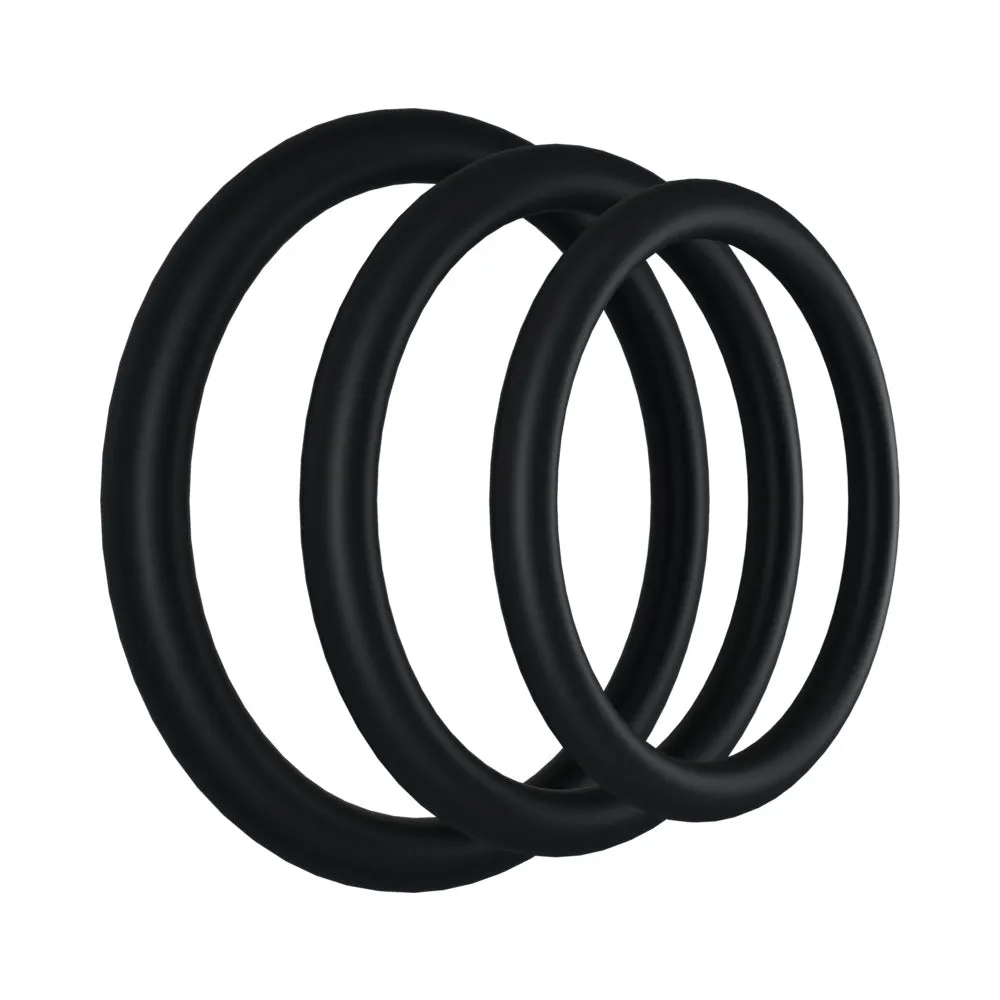 Rock Solid Tri-Pack Rubber Gasket (1.25in, 1.5in, 2in) Black