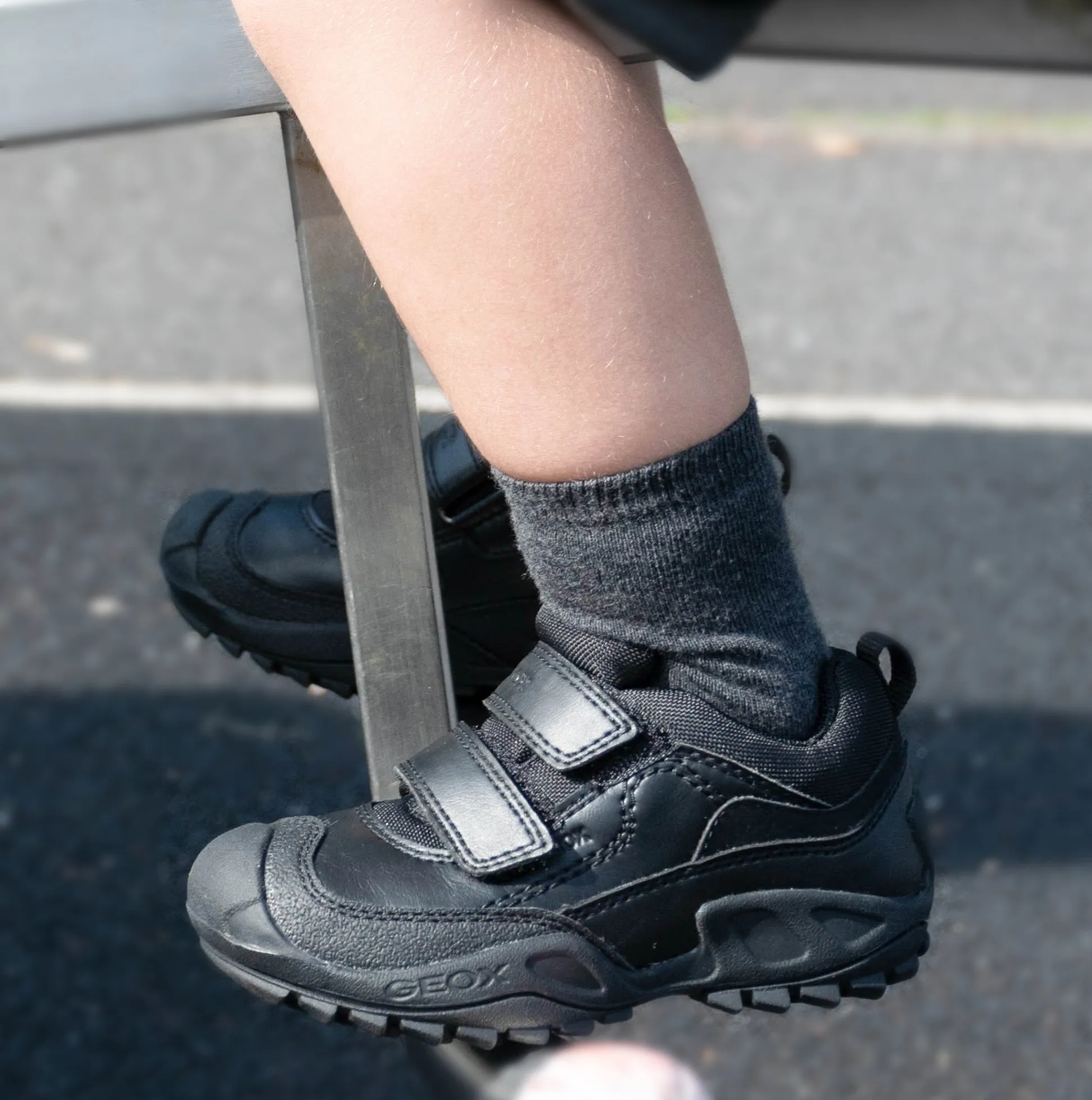 SAVAGE B Boys Waterproof School Shoes Black