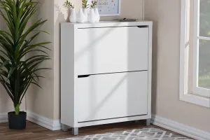 Simms White Modern Shoe Cabinet