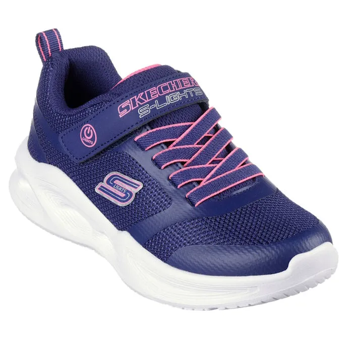 Skechers Girls Light Ups Sola Glow SLights Navy