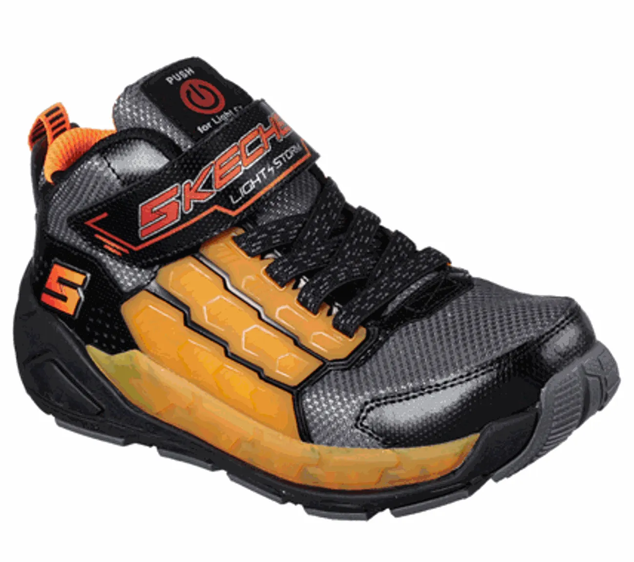 SKECHERS GORE & STRAP MID TOP W/LIGHTE