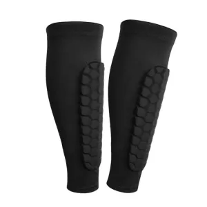 Sports Outdoor Basketball Ride Honeycomb Anti -Collision Leg Protection M (Black)