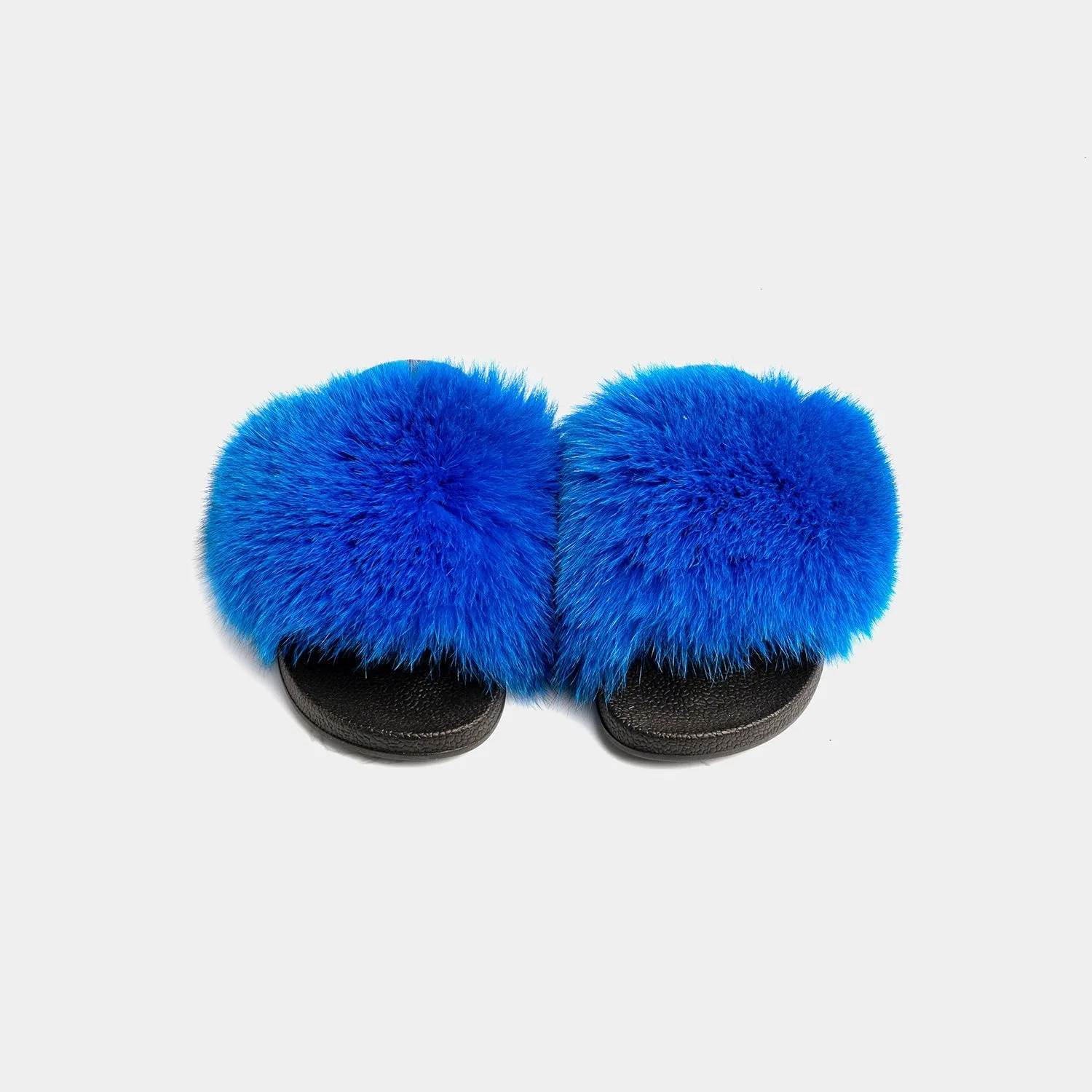 St. Moritz-Slipper With Blue Fox Fur