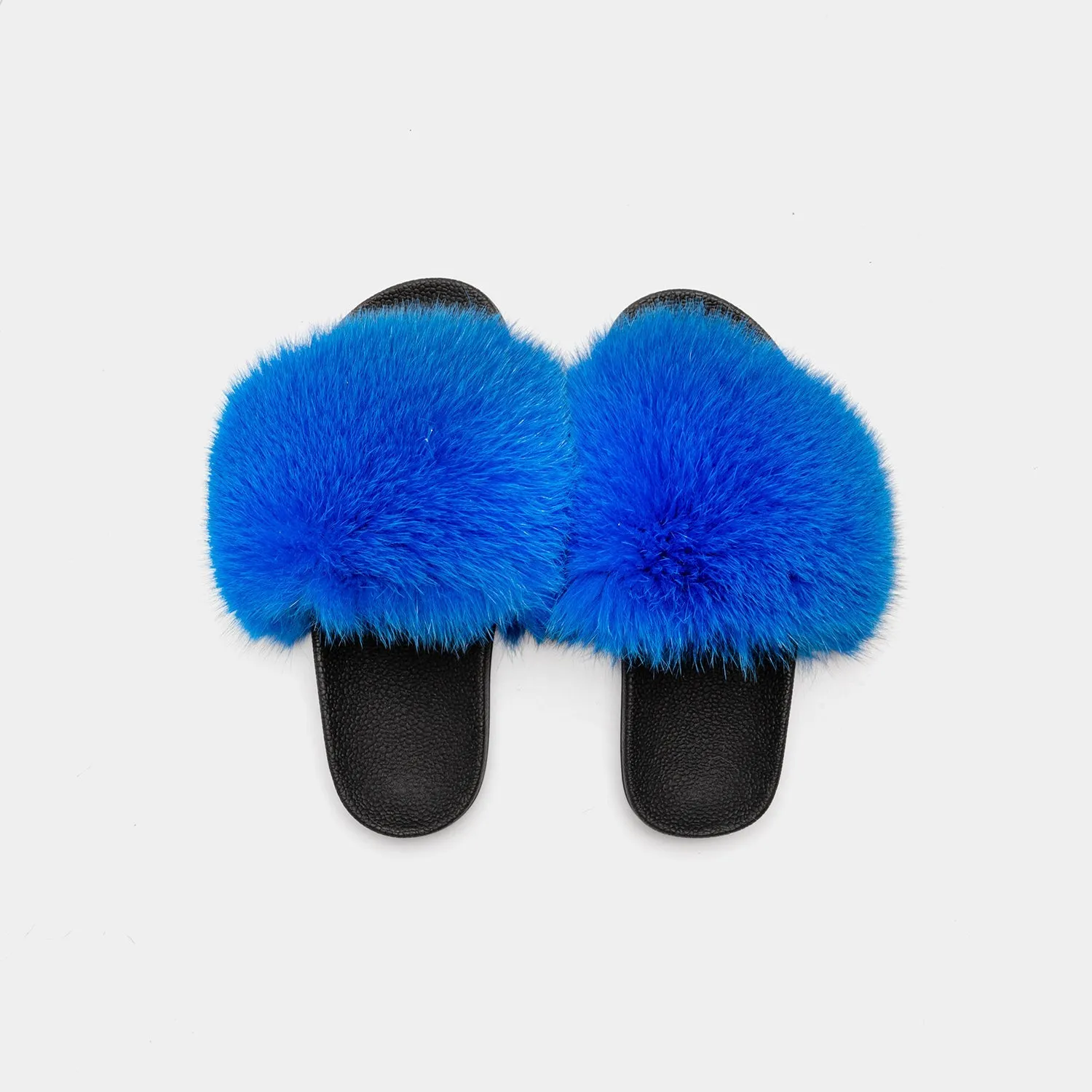 St. Moritz-Slipper With Blue Fox Fur