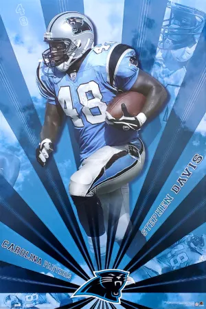 Stephen Davis "Shining Star" Carolina Panthers NFL Action Poster - Costacos 2004