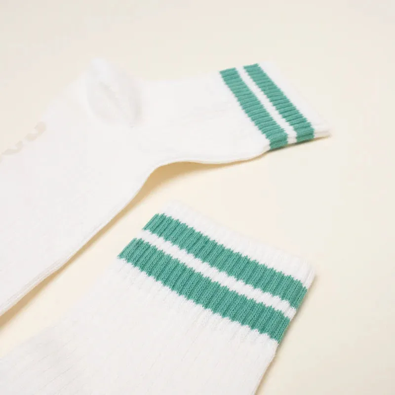 The Tennis- Ankle Socken grüne Streifen | popeia