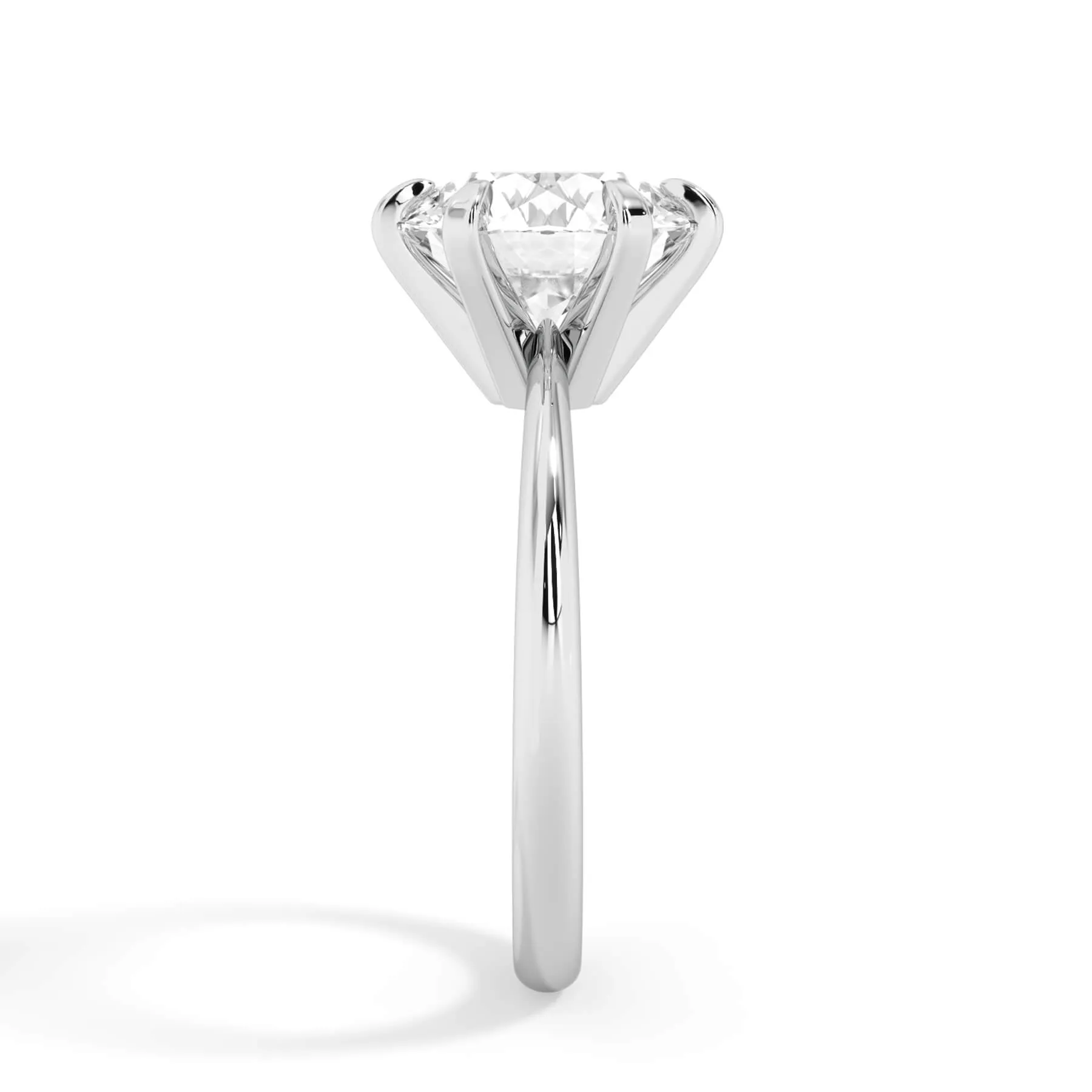 Traditional 6 Prong Solitaire Engagement Ring Setting