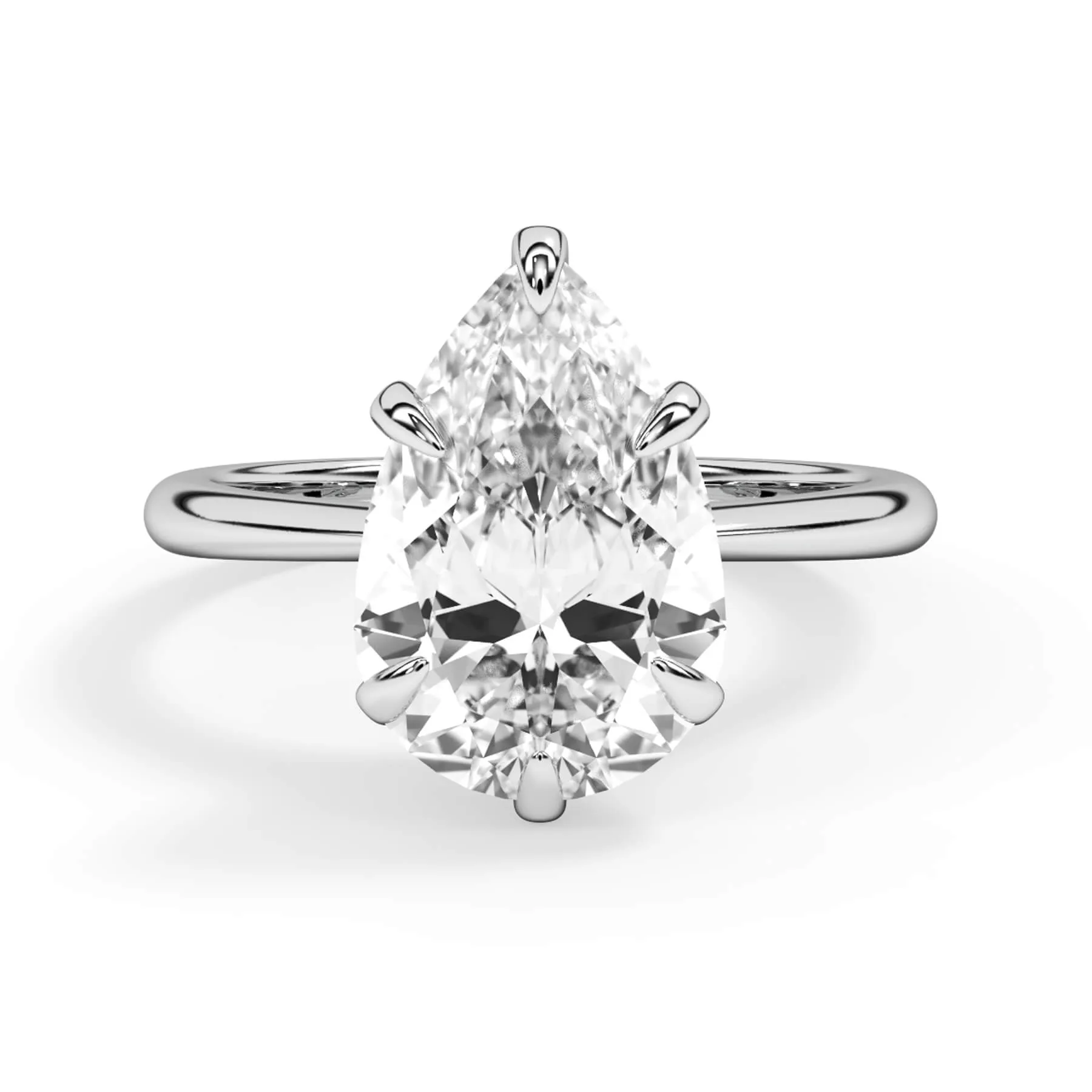 Traditional 6 Prong Solitaire Engagement Ring Setting