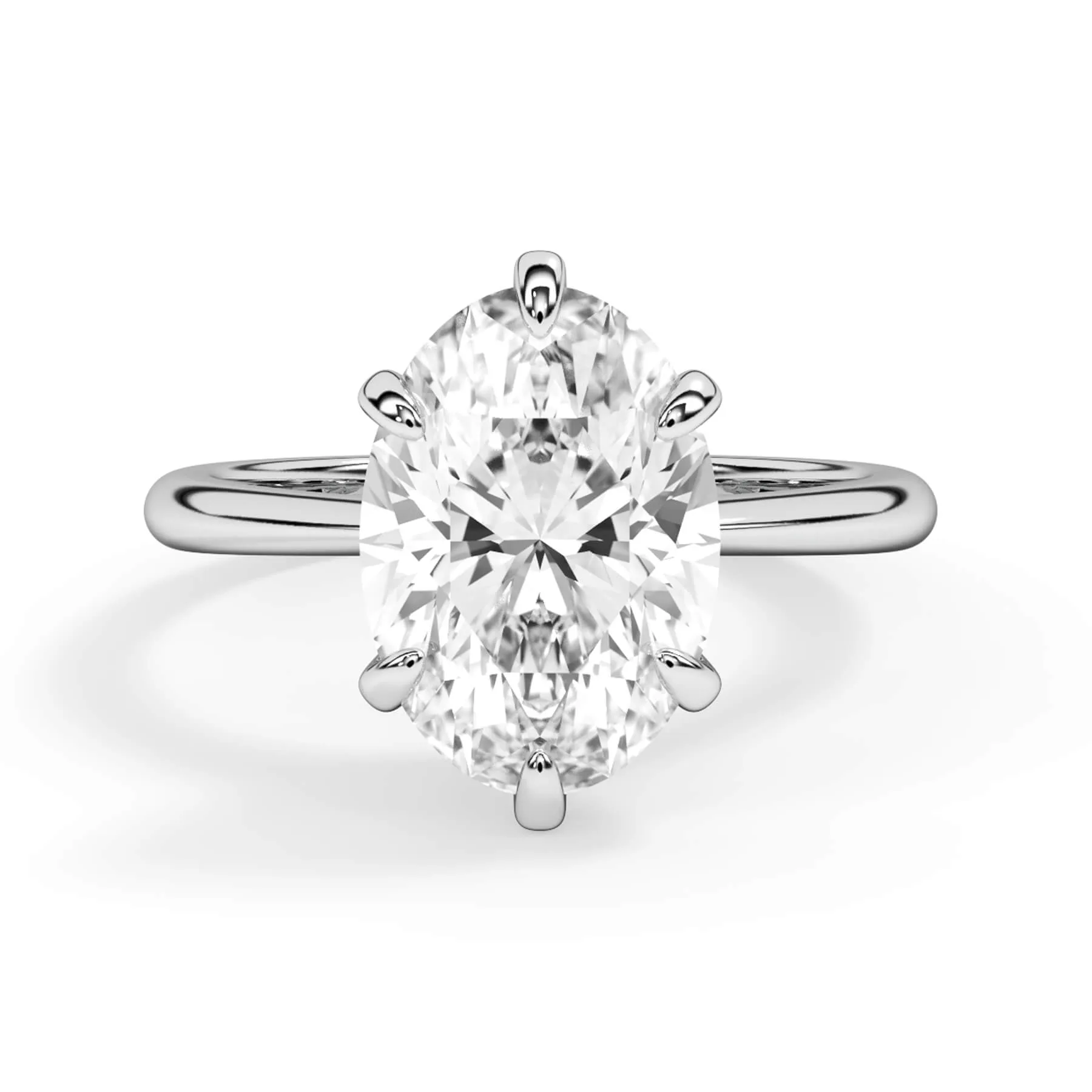 Traditional 6 Prong Solitaire Engagement Ring Setting