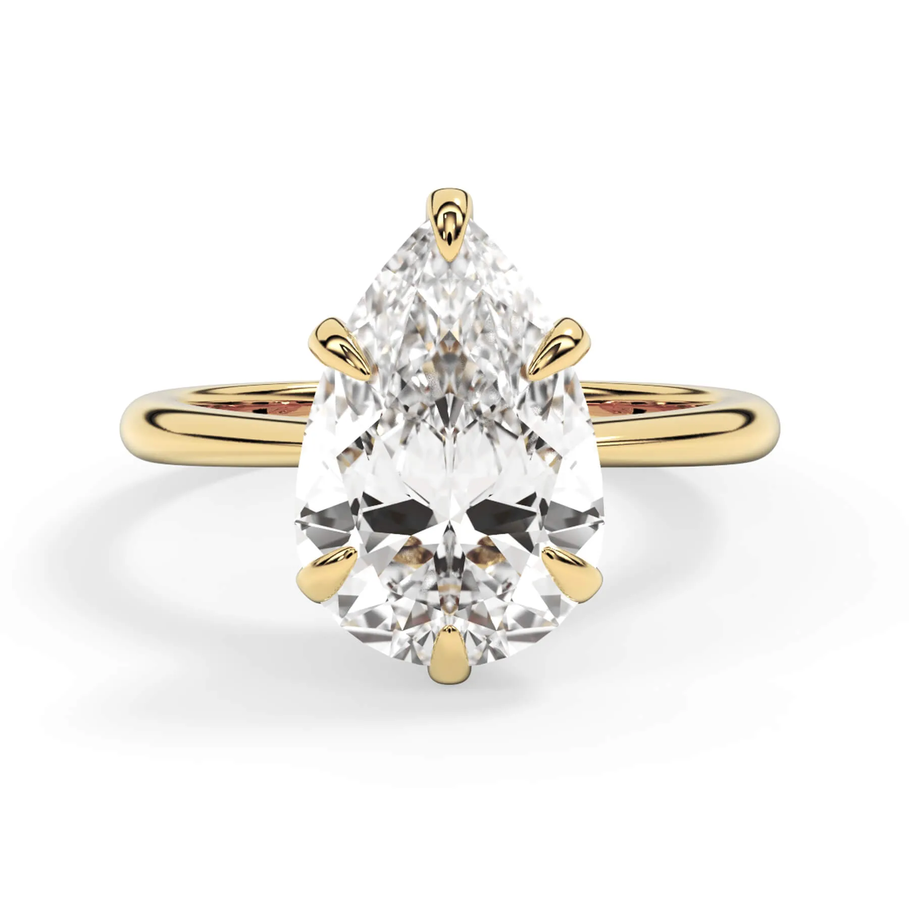 Traditional 6 Prong Solitaire Engagement Ring Setting