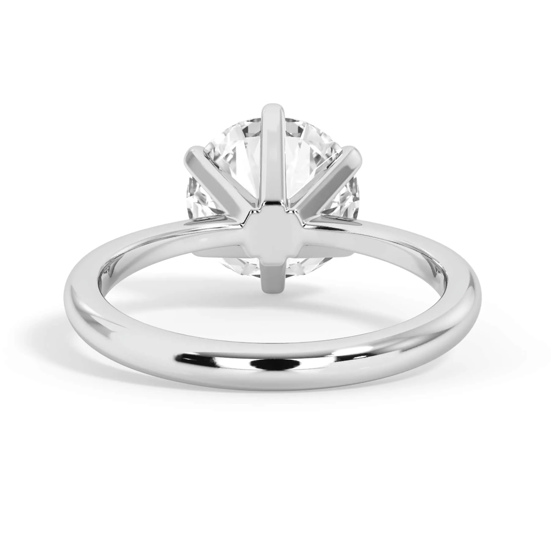 Traditional 6 Prong Solitaire Engagement Ring Setting