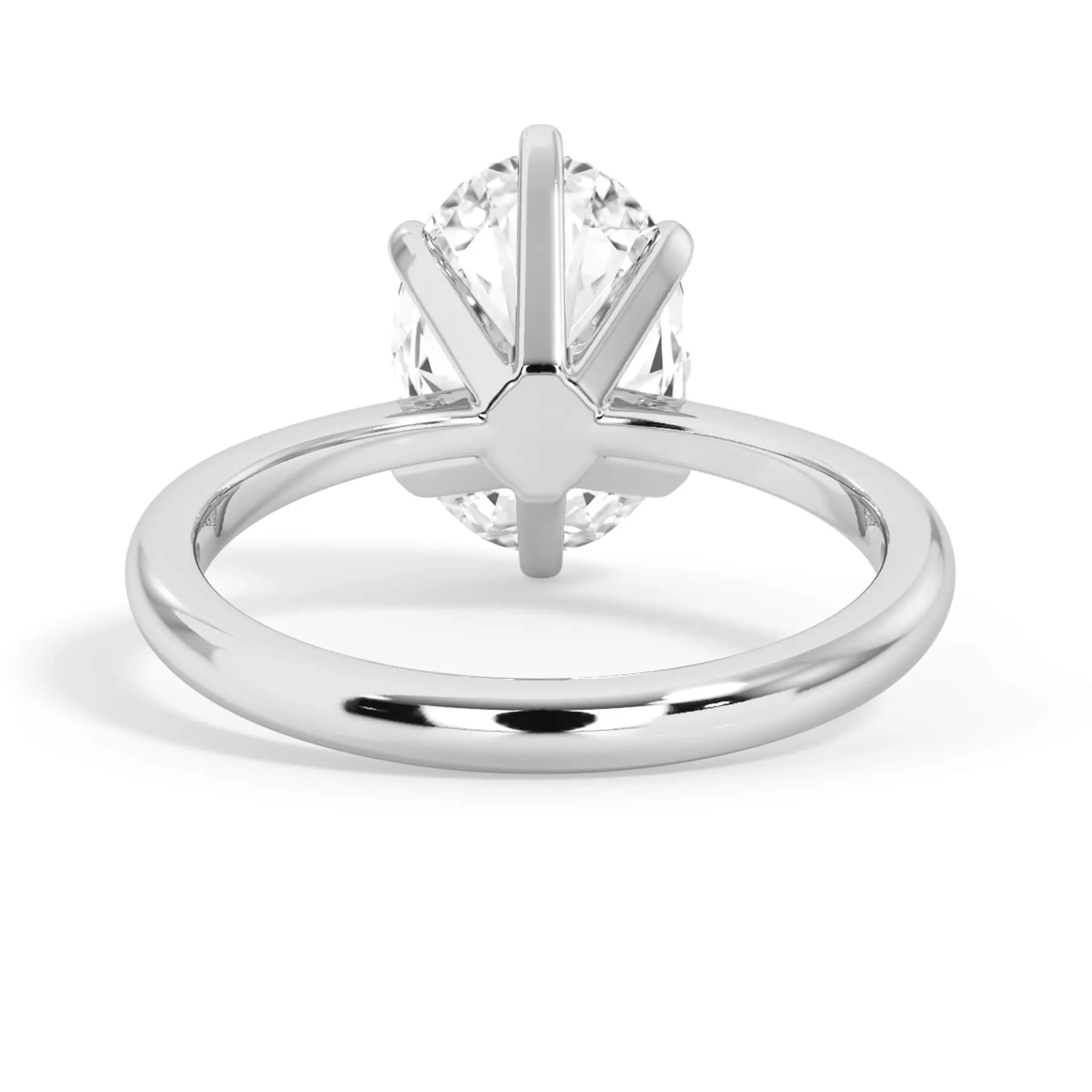 Traditional 6 Prong Solitaire Engagement Ring Setting