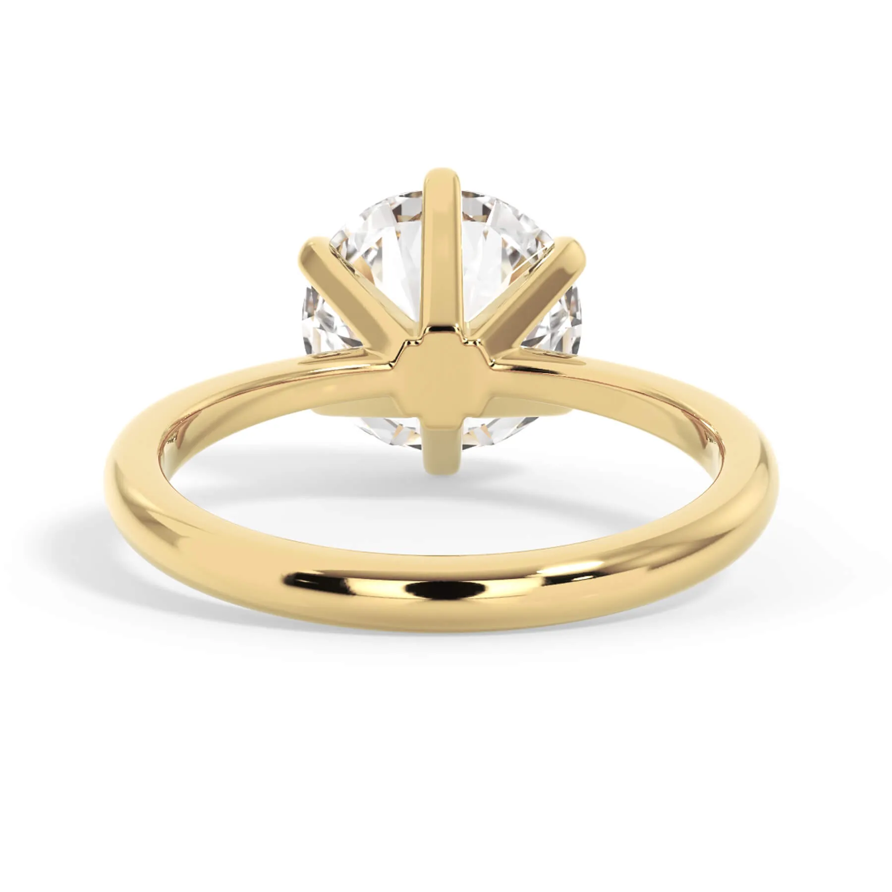 Traditional 6 Prong Solitaire Engagement Ring Setting