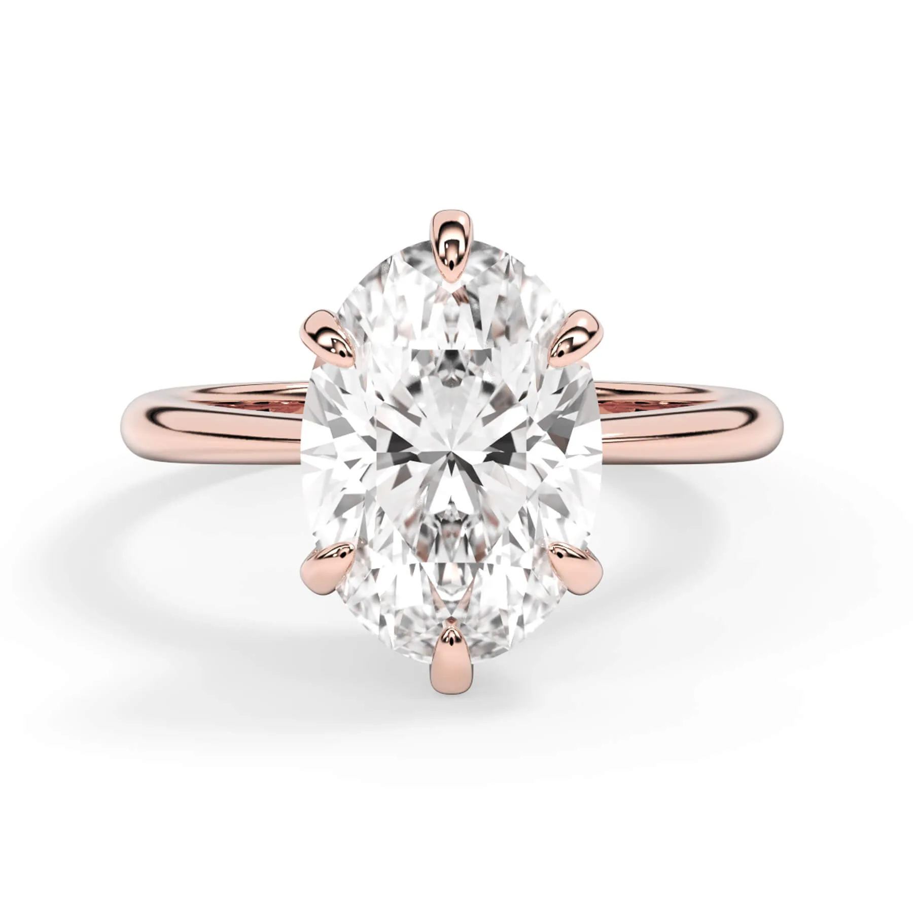 Traditional 6 Prong Solitaire Engagement Ring Setting