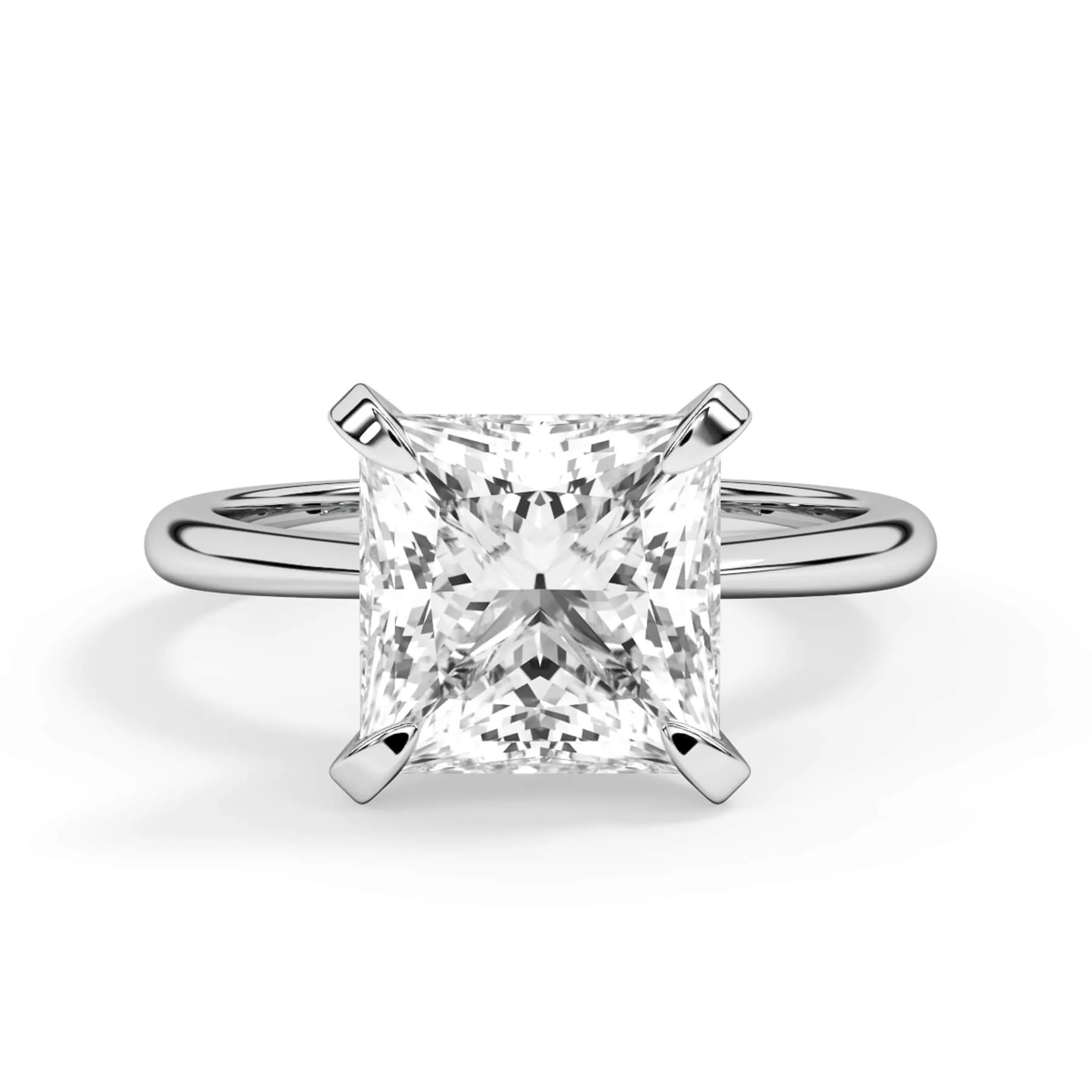 Traditional 6 Prong Solitaire Engagement Ring Setting