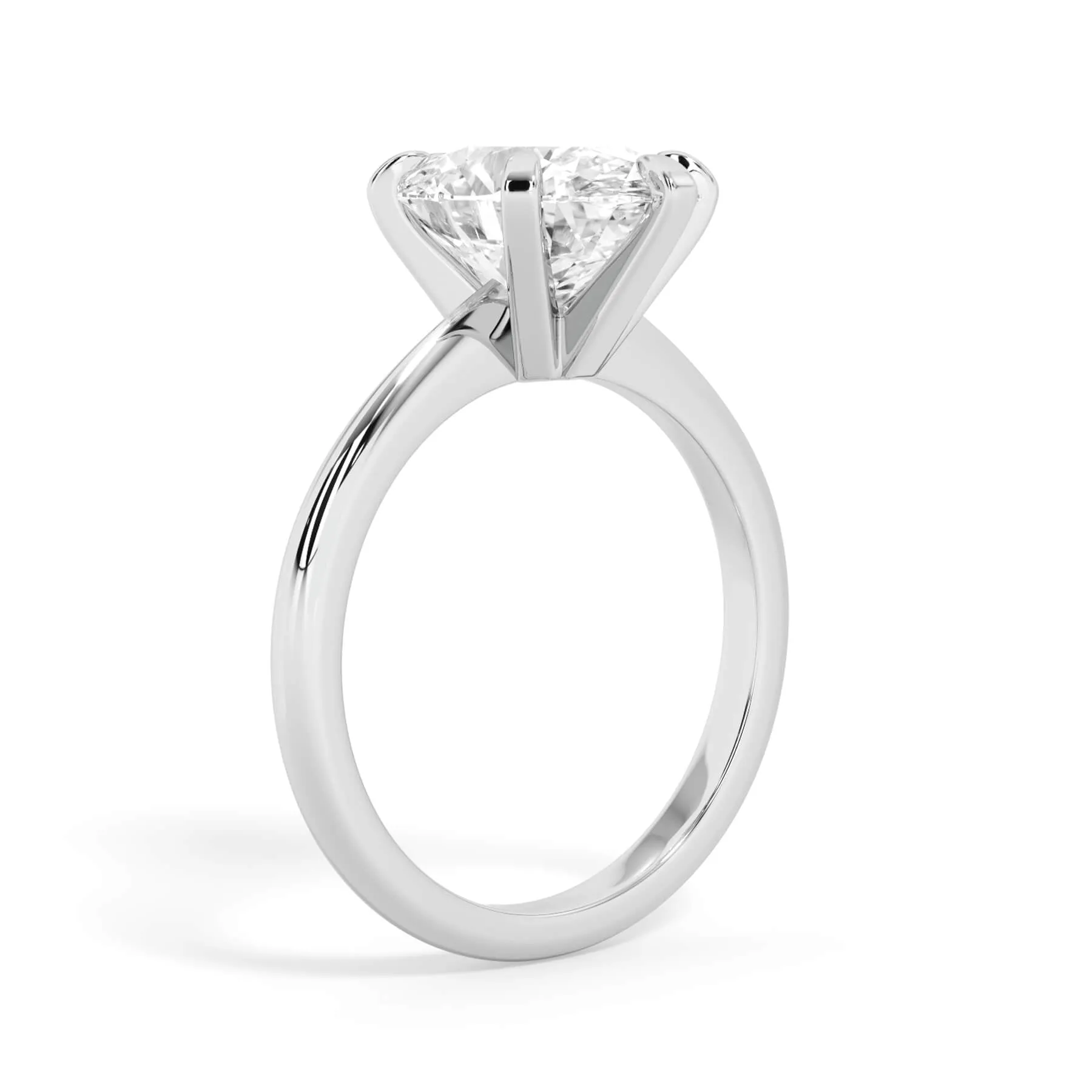 Traditional 6 Prong Solitaire Engagement Ring Setting