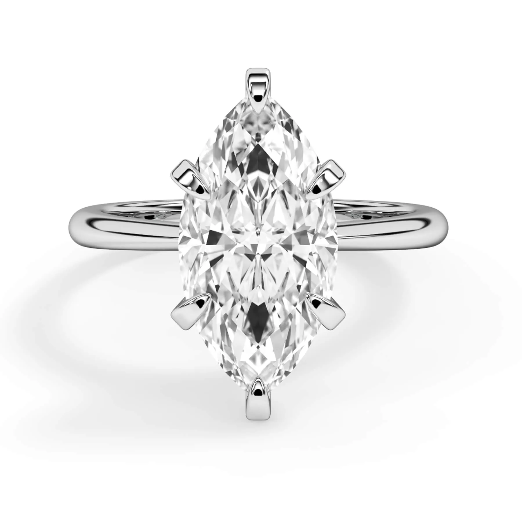 Traditional 6 Prong Solitaire Engagement Ring Setting