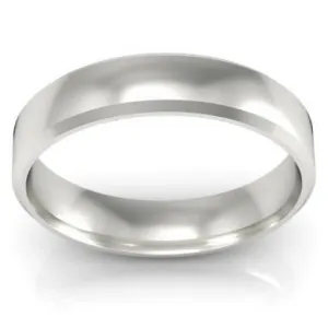 Traditional Beveled Wedding Ring 4mm