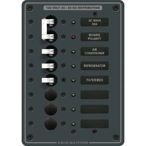 Traditional Metal DC Panel - AC Main   6 Positions