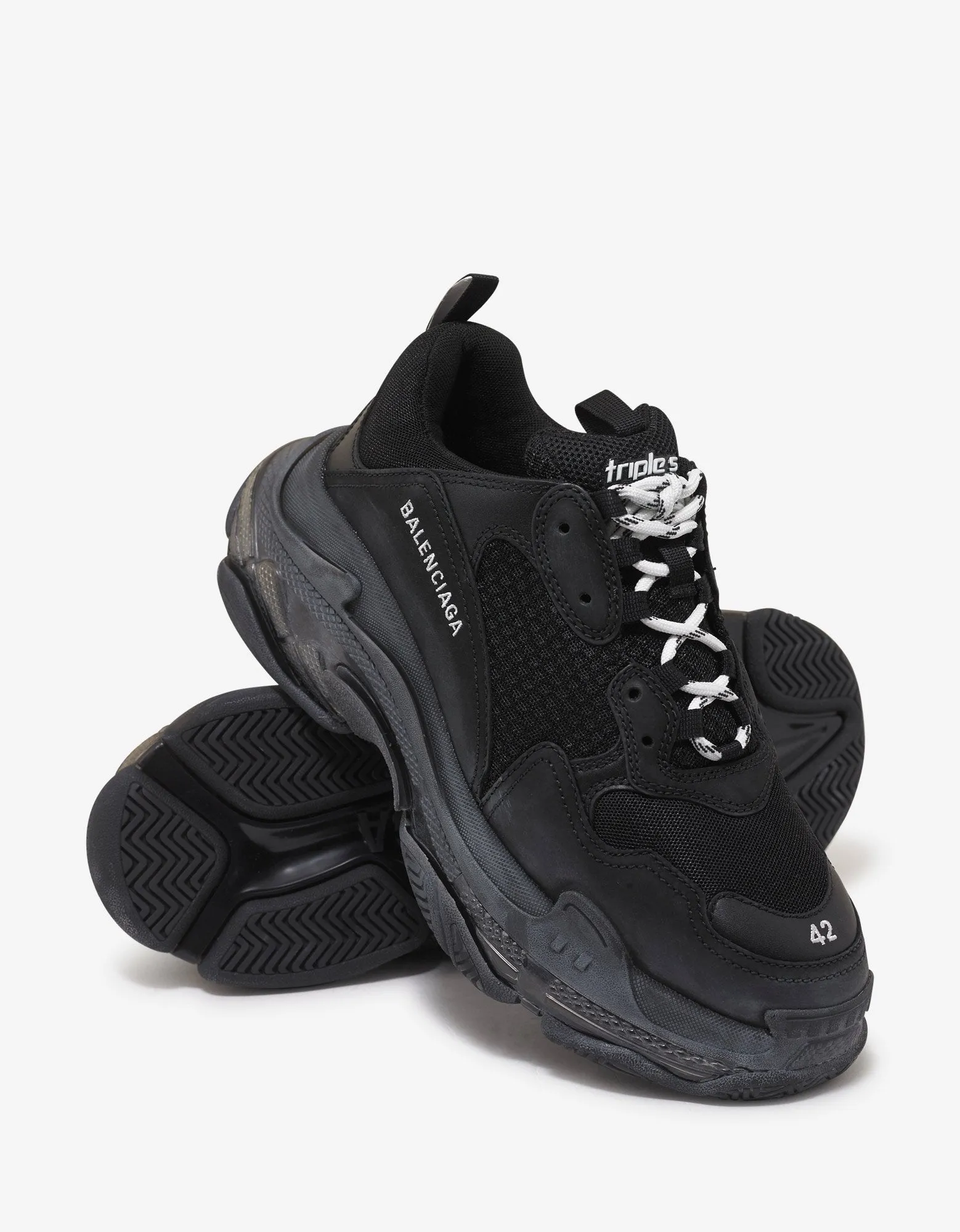 Triple S Clear Sole Black Trainers