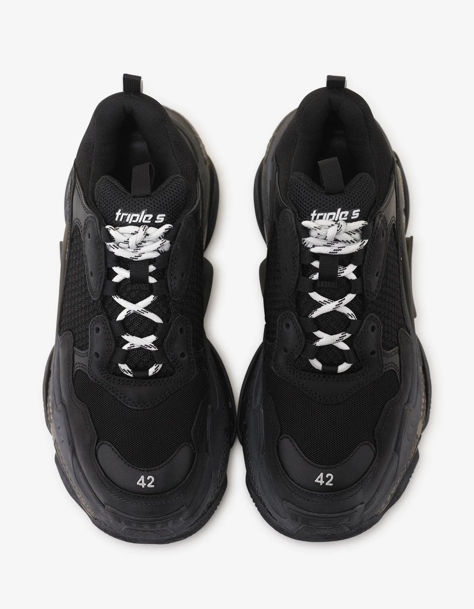 Triple S Clear Sole Black Trainers