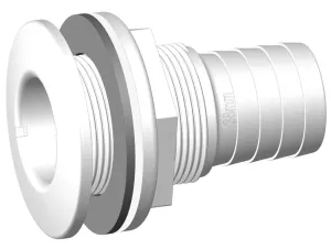 TruDesign Domed Skin Fittings with Hose Tail - White  - Straight & Unequal - 6 Sizes