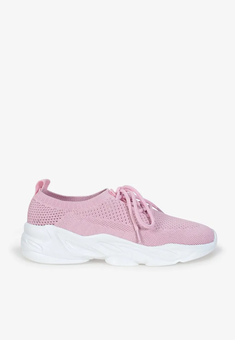 Turbo Mesh Chunky Streetwear Shoes - Pink