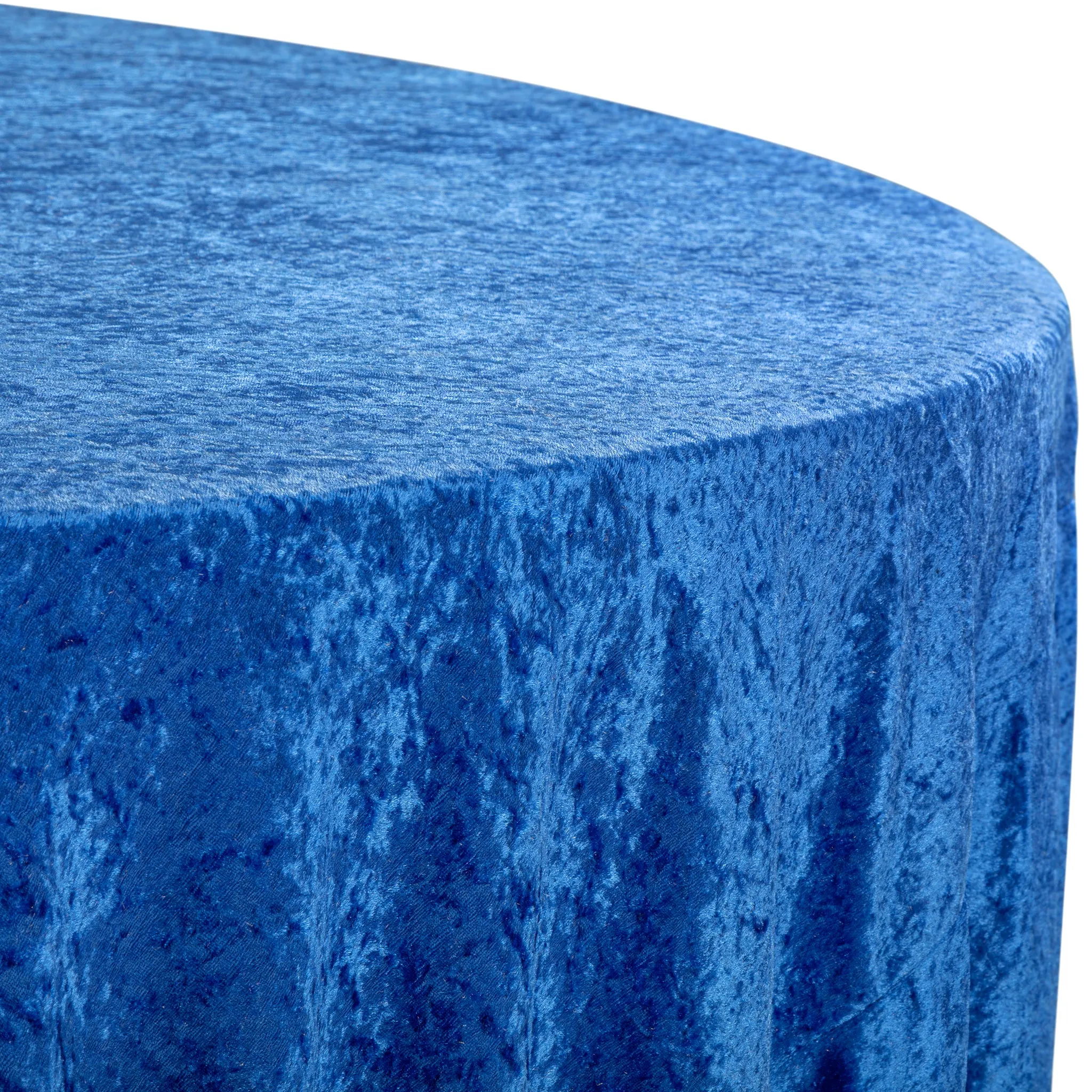 Velvet 120" Round Tablecloth - Royal Blue