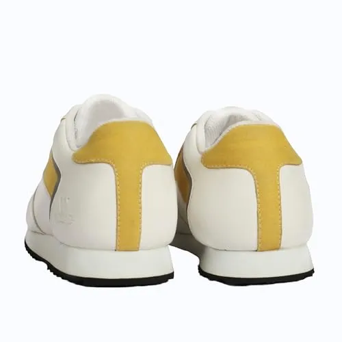 WELVIC Ketty White and Yellow Sport Shoes for Women (UK Size - 4)