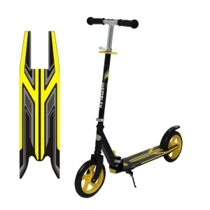 Wembley Kick Scooter for Kids | 2 Wheels Steel Frame Foldable and 3 Adjustable Height | Skating Cycle for Kids 6-12 to 14 Years Boys Girls - Yellow BIS Certified - Capacity 50kg