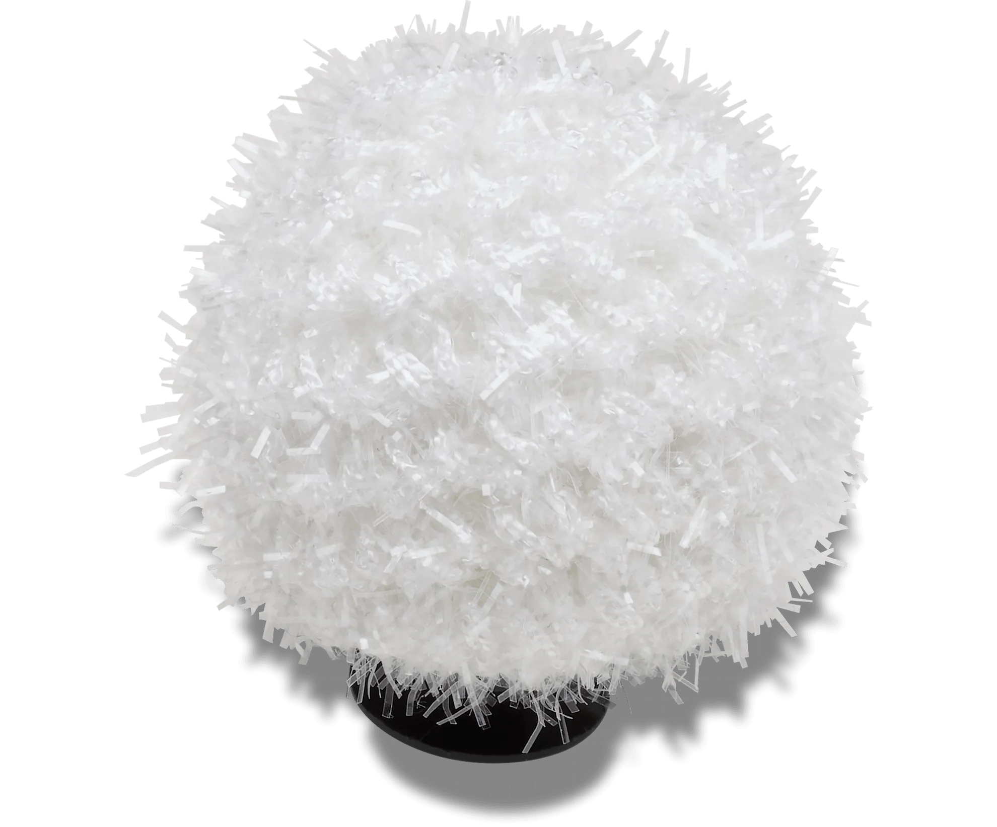 White Metallic Puff Ball