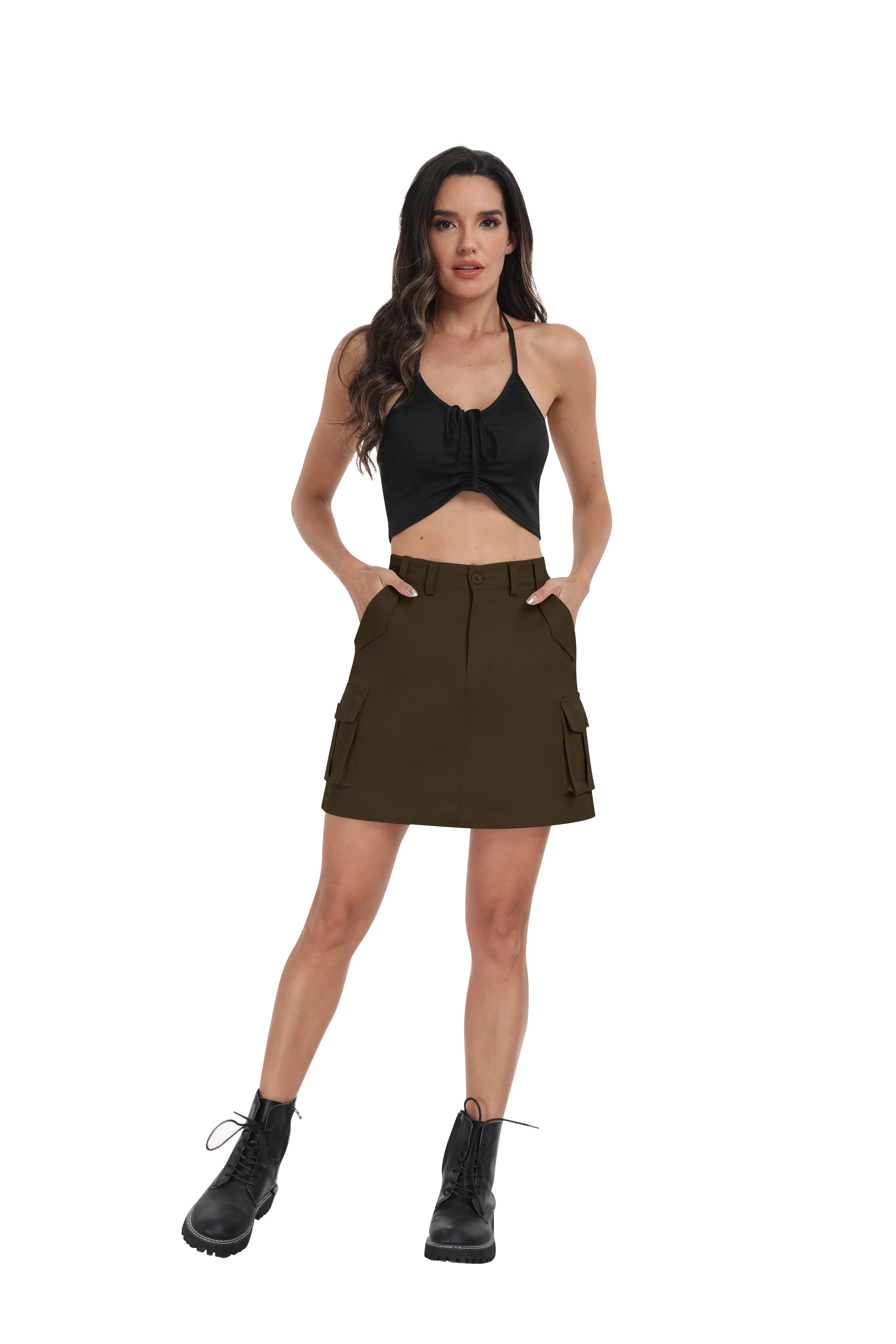 Women's casual summer cargo skirt