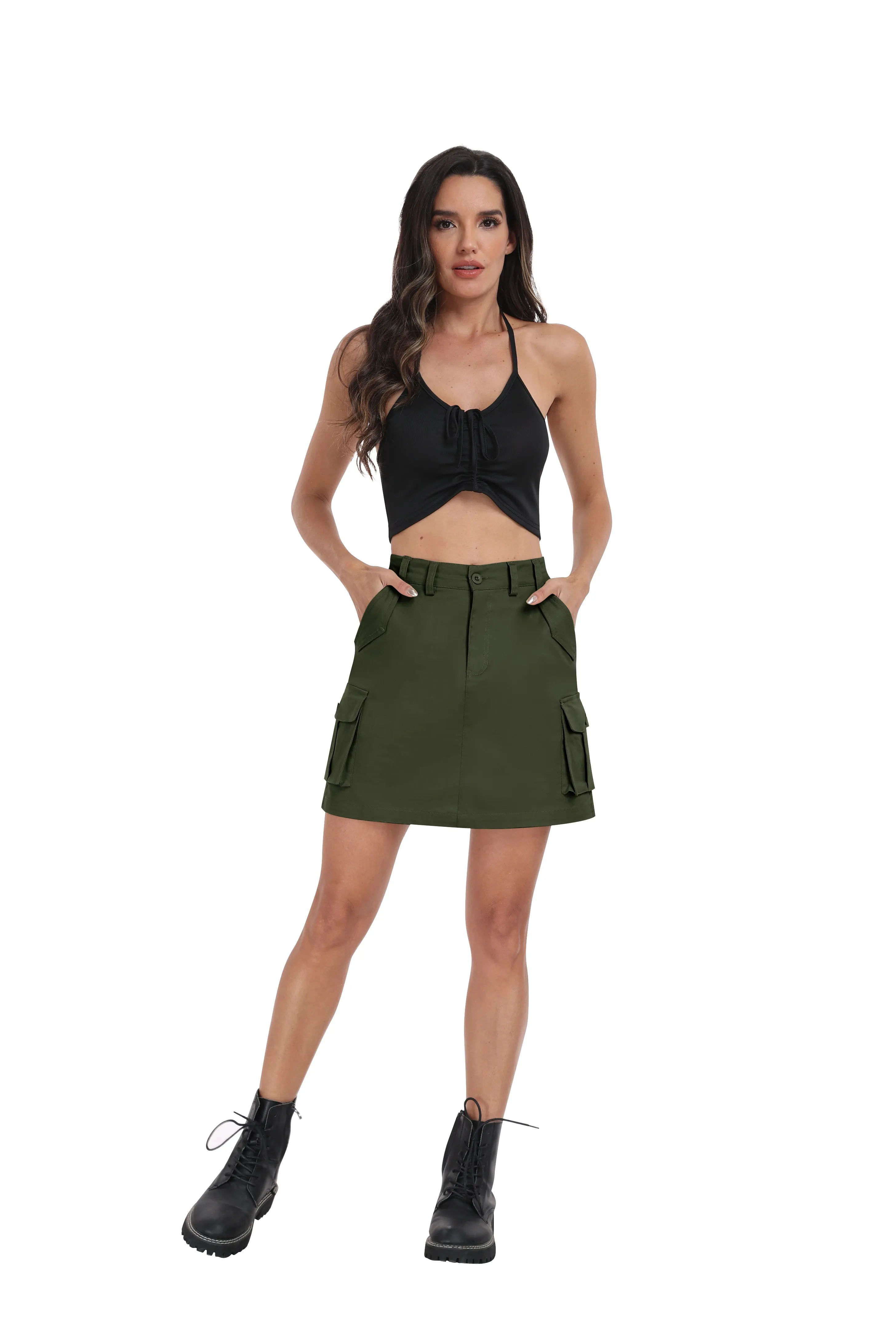 Women's casual summer cargo skirt