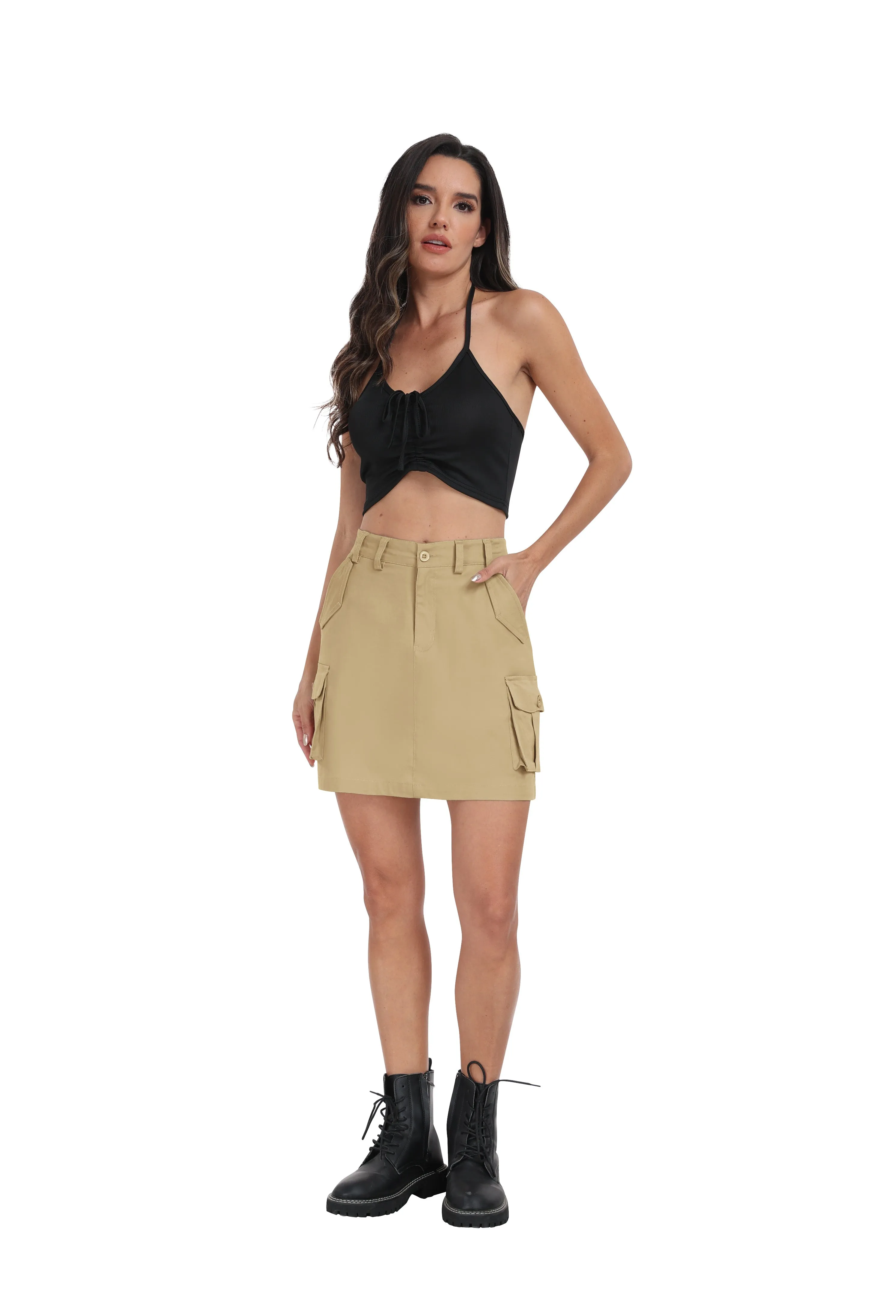 Women's casual summer cargo skirt