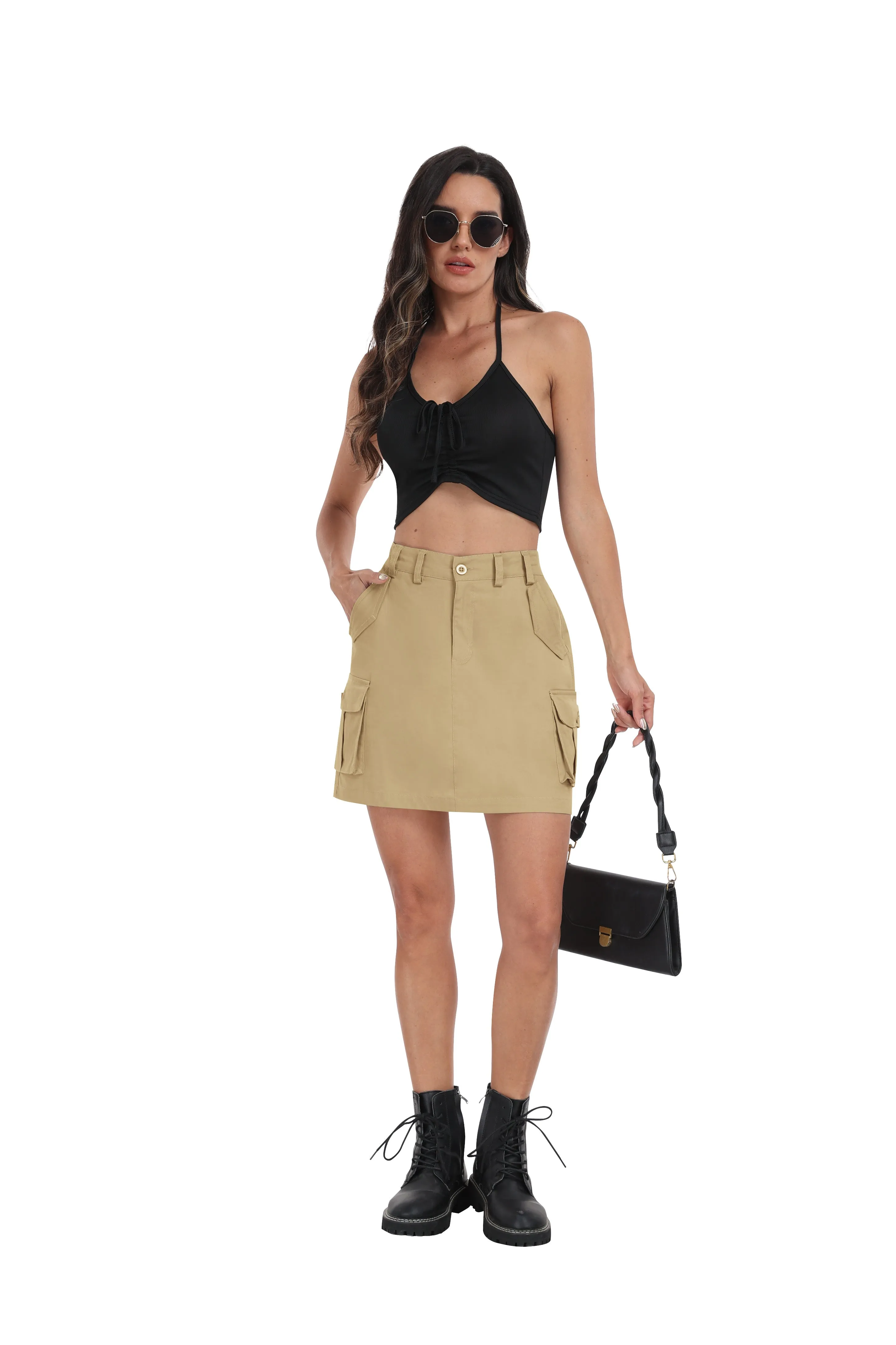 Women's casual summer cargo skirt