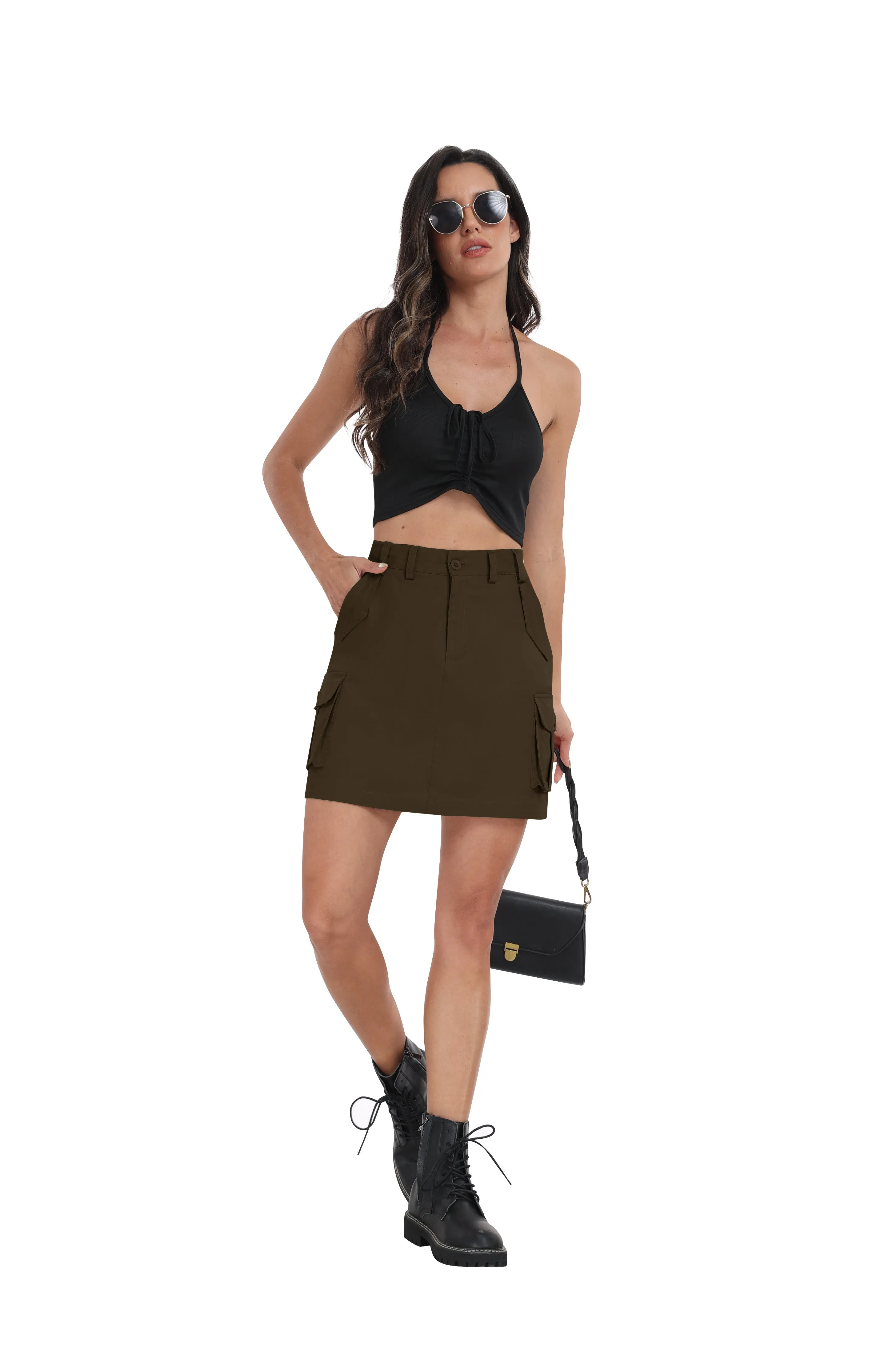 Women's casual summer cargo skirt