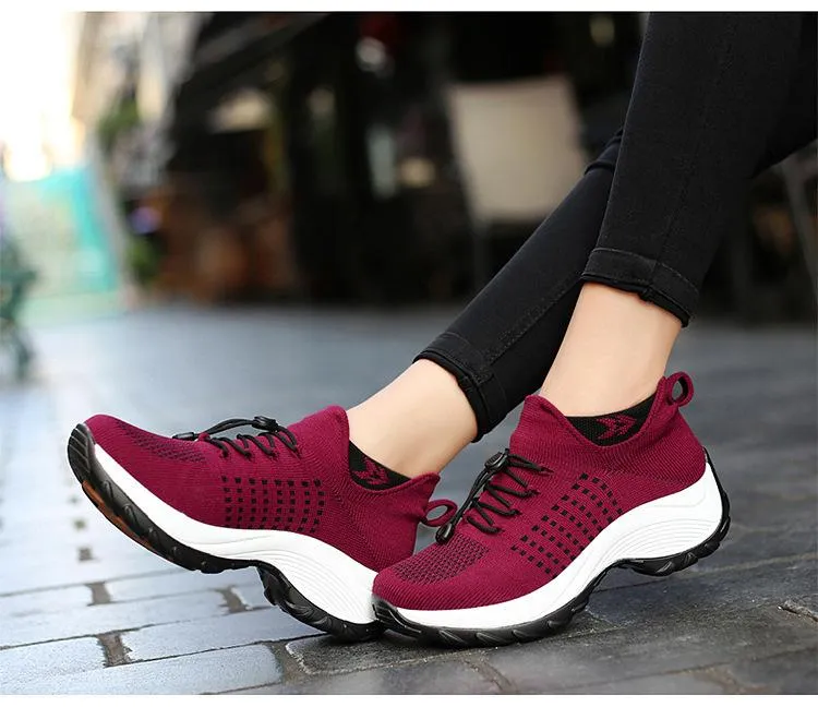 Women's Corrective Sports Elastic Air Cushion Shoes