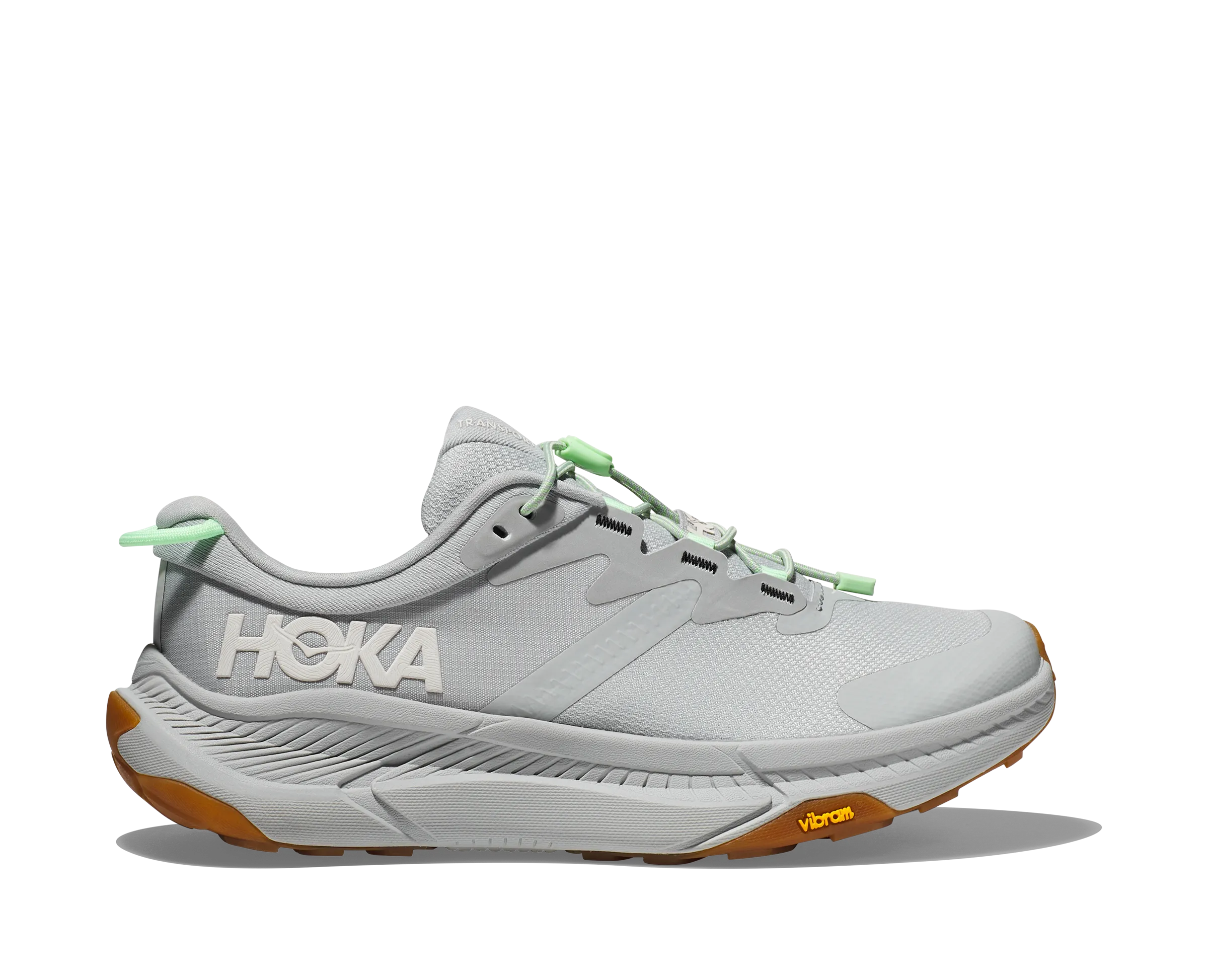 Women's Hoka Transport Color: Harbor Mist/Lime Glow