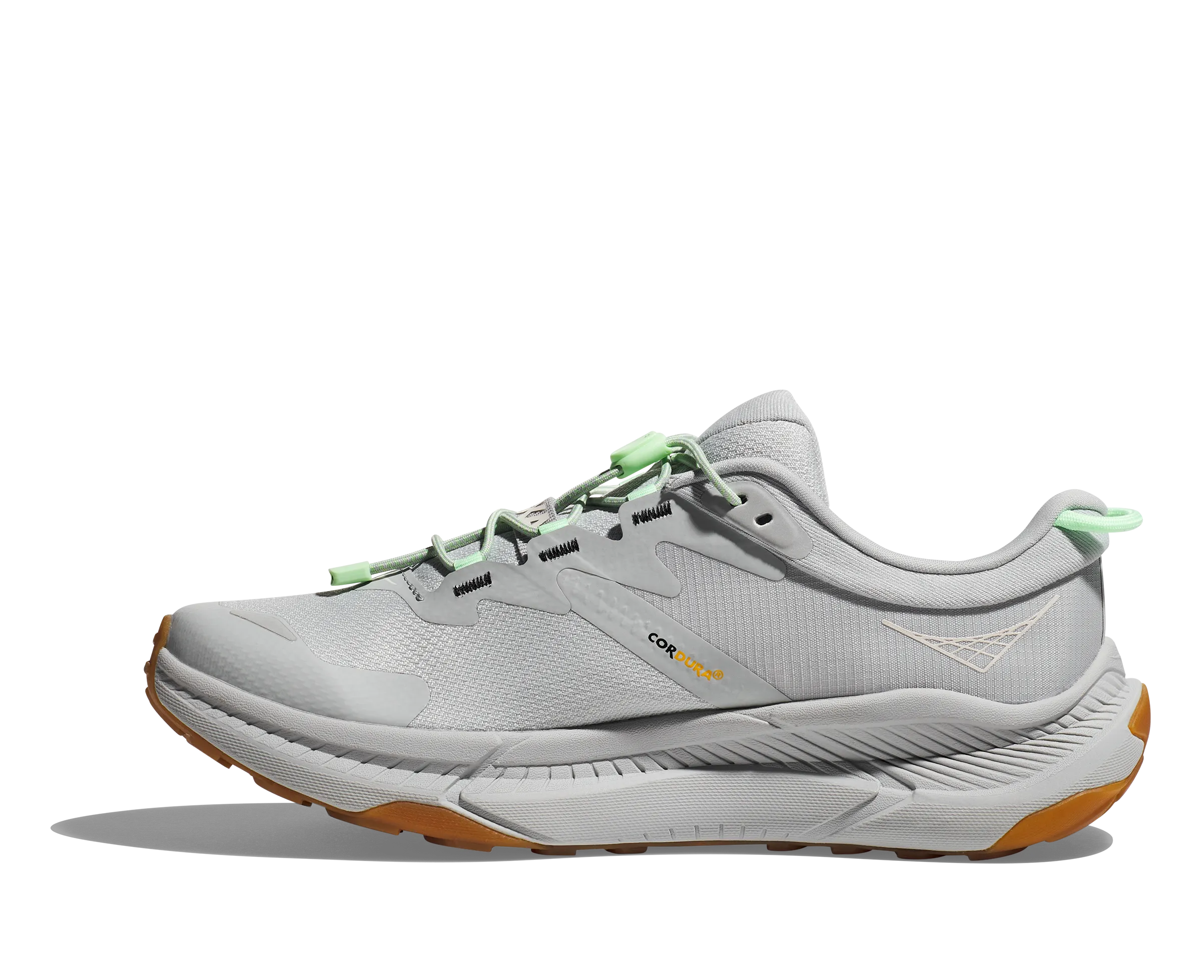 Women's Hoka Transport Color: Harbor Mist/Lime Glow