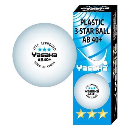 Yasaka 3 star 3-Pack AB40  high quality table tennis balls